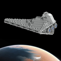Goldmoc Star Mini Scale Toys Guerre MOC-47569 Destroyer Over Jedha Navire l'Empire Over Jedha City Building Blocks Toys