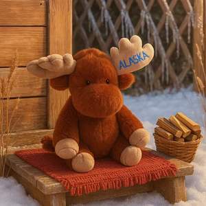 Sofort Lieferbar Superweiche Weihnachts-Plüsch-Rentier-Puppe Grenzüberschreitendes Feiertags-Werbespielzeug UV-Lackiert mit Stickerei-Technik - Product Image 3