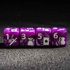 Dados de Póker Acrílicos Duraderos y Personalizables AC-D171-178, Dados D6 Color Púrpura Perla para <span class=keywords><strong>Juegos</strong></span> de Rol, Póker, DND y Cartas, Personalizables - Product Image 4