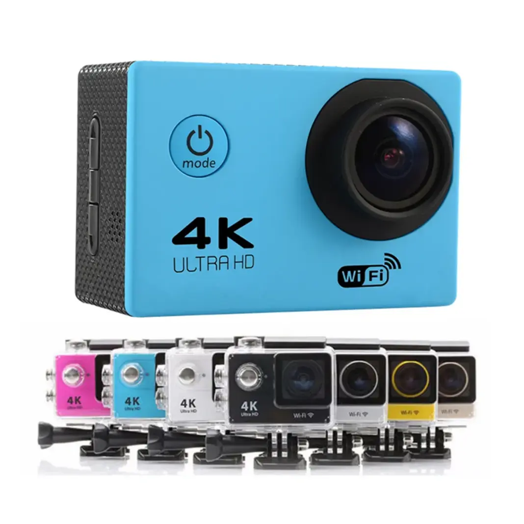 4K 60fps Ip68 Impermeável Anti-Shake Nightshot Lanterna Câmera Ação Cam CMOS Sensor Gravador de Vídeo Câmera HD Ao Ar Livre Ação