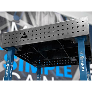 SteelEco GPPH <b>welding</b> <b>bench</b> 1.2x1.2m, 8mm thick, 16mm holes, 100x100mm grid - Product Image 3