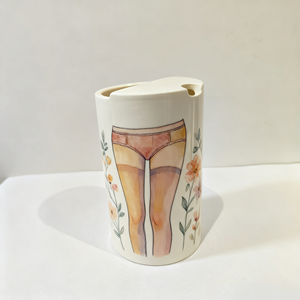 Taza de porcelana hecha a mano personalizada-Diseño único de patrón de manguera - Product Image 2