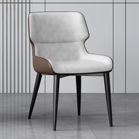 Chaises de salle à manger modernes OEM avec assise rembourrée et pieds en fer, chaises de cuisine rembourrées pour la maison, le restaurant, le café