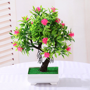 ต้นกุหลาบจิ๋วประดิษฐ์ Qi Xing สีม่วง ตกแต่งภายในบ้านในกระถางพลาสติก - Product Image 4