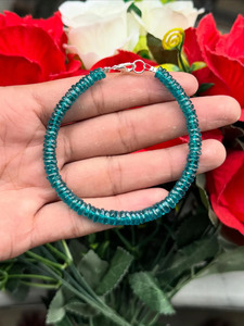 Bracelets et collier en perles facettées Ocean Teal Radiance, bijoux élégants inspirés des pierres précieuses bleu-vert, cadeau pour femmes - Product Image 2
