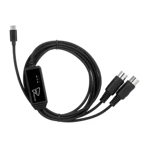 IVUCREATORユニバーサルMIDIケーブル5ピンMIDI-USBケーブルコンバーターアダプターさまざまなOSと互換性があります