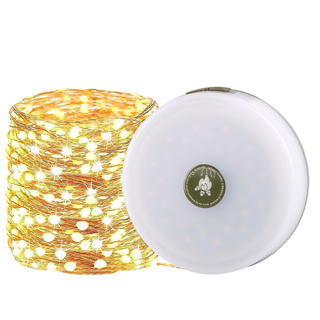 Solar Camping Lantern Retractable Copper String Lights RGB Warm White 2000mAh USB IP65 CE ETL FCC  Outdoor Patio Tent