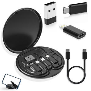 Multifuncional de viaje portátil rápido 60W 3A convertidor de Cable DE CARGA DE, caja de regalo, adaptador de almacenamiento, Kit de Cable de datos con estuche - Product Image 2