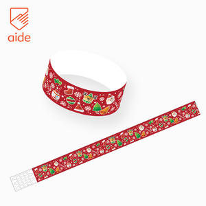 Benutzer definierte beliebte Tyvek Armband Frohe Weihnachten Papier Party Tyvek Armbänder <span class=keywords><strong>Premium</strong></span> Papier Armbänder mit Logo Custom - Product Image 3