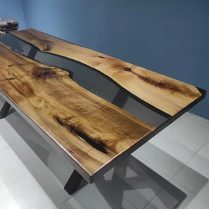 Estilo Resina epoxi Río <span class=keywords><strong>Mesa</strong></span> sólida Muebles de sala de estar Café Escritorio Cena <span class=keywords><strong>Mesa</strong></span> de Río - Product Image 1