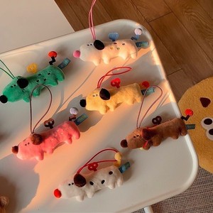 2024 Hete Verkoop Koreaanse Mooie Dieren Knuffels Lente Hond Handtas Auto Sleutel Decoratie Meisje Tas Bedel Schattige Teckel Sleutelhanger - Product Image 2