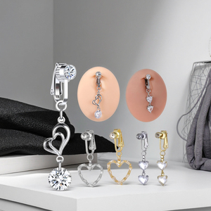 <span class=keywords><strong>Faux</strong></span> coeur <span class=keywords><strong>ventre</strong></span> Piercing plaqué or <span class=keywords><strong>faux</strong></span> corps bijoux cristal coeur balancent Zircon nombril Piercing mode corps bijoux - Product Image 4