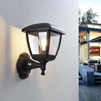 Lámpara de Pared Exterior P406-PIR E27 con Difusor de PC y Sensor de Movimiento PIR, Impermeable IP44