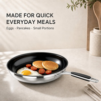 Poêle à frire en céramique tri-couche de 20 cm pour cuisinières à induction, gaz et électriques, sans PFAS, saine et adaptée aux normes OEM, vente en gros