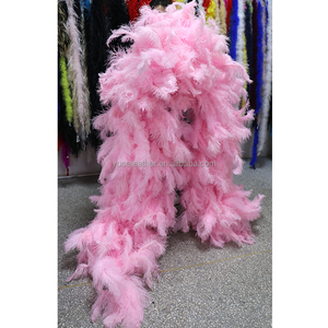 Boa de Plumas de Avestruz Rosa de 3 Metros, Boa de Plumas Gruesas, Pieza Completa, para Ropa, Bufanda, Chal de Boda, Accesorios - Product Image 2