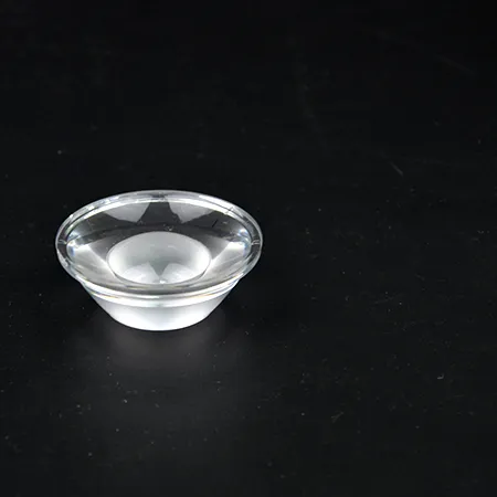 Lente óptica moldável de silicone com cúpula de silicone, lente de plástico personalizada 35mm PMMA para iluminação de pontes