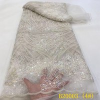 Tissu en dentelle à sequins brodés écologiques pour robes de cérémonie de mariage
