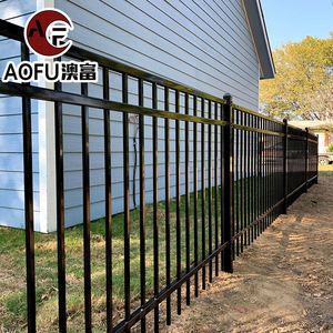 Wholesale Prices Zinc Cast Iron <strong>Garden</strong> Steel Fence Panels With Post Backyard Modern 3 m Black Powder Coated Wrought Iron Fence - Product Image 3