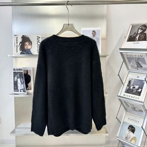 Sudadera de cuello redondo para hombre de color sólido con manga larga Patrón de letras de amante Ropa de abrigo holgada-Suéter de artículos de punto - Product Image 4
