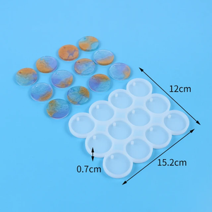 Craft Art Epoxy Earring Charms Llavero Molde de silicona DIY Fabricación de joyas Bolsa Opp ecológica <span class=keywords><strong>para</strong></span> herramientas de pastel - Product Image 3