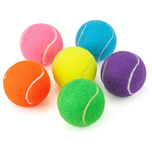 Eco-Friendly <b>Dog</b> Toy <b>Ball</b> Custom Logo Color Simple Style Squeaky Rubber Felt Chew Interactive Exercise Biting Tennis <b>Dog</b> Outdoor - Product Image 1