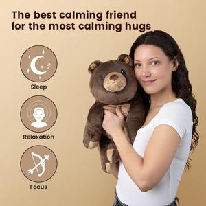 Meilleures ventes 2025 Jouet en peluche lesté, chauffable au micro-ondes, apaisant pour bébé, soulagement de l'anxiété, personnalisable en gros - Product Image 3