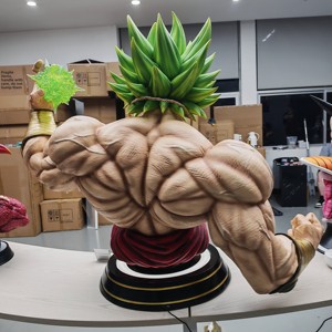Estatua de Resina de <span class=keywords><strong>Broly</strong></span> <span class=keywords><strong>Super</strong></span> Saiyan de Tamaño Real de Dragon Ball Z con Bola de Energía, Decoración Coleccionable - Product Image 4