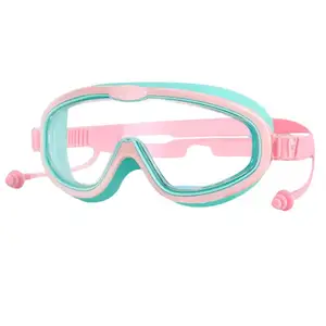 Factory Wholesale Child Swim Glasses Large Frame Anti Fog High Definition Children's Swimming Goggles for Boys Girls Kids