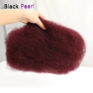 Tressage <span class=keywords><strong>Afro</strong></span> Kinky Bulk de <span class=keywords><strong>cheveux</strong></span> humains Mini Twist #27 99J #4 Extensions de dreadlock en fibre haute température pour réparation de locks synthétiques - Product Image 1