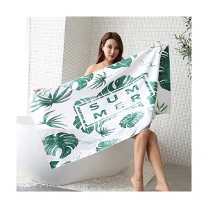 Custom Wholesale Digital Sublimated Printed Logo Sand Free Quick Dry Swimming Pool Microfiber Beach Towel