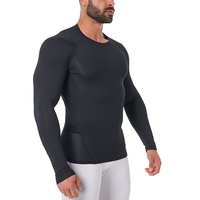 T-shirt de compression de sport Couche de base Chemise de fitness serrée pour homme