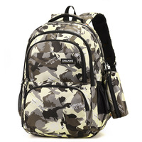 Sac à dos grande capacité pour garçons et filles, sac à dos de voyage camouflage à double bandoulière