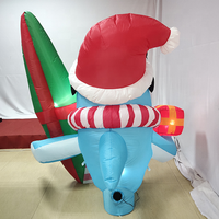 Requin de noël avec décorations de Skateboard gonflables d'extérieur Offre Spéciale nouveau Type intéressant