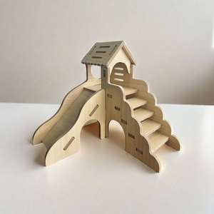 Maison en bois spéciale pour hamsters, permettant de voir l'extérieur, empêchant les gnawing et les morsures, résistante aux morsures, pour ours dorés, crée une ambiance, soulage l'ennui, fraîcheur estivale - Product Image 3