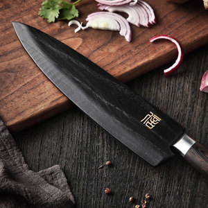 سكين شيف للمطبخ عالي الجودة مع غمد خشبي مخصص - Product Image 2