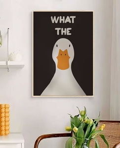 What the Duck Print Art Picture Funny Cute Animal Canvas Posters Pintura de pared moderna <span class=keywords><strong>para</strong></span> baño Dormitorio Decoración - Product Image 6