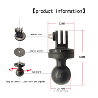 Penjepit Sepeda Model Cakar Kepiting untuk GoPro, Adaptor Kamera Endoskop, Penjepit Kamera Aksi untuk Xiaomi Go Pro SJCAM Yi