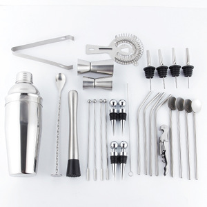 Ensemble de shaker à <span class=keywords><strong>cocktail</strong></span> en acier inoxydable pour bar à domicile <span class=keywords><strong>Kit</strong></span> de barman avec support rotatif Mélangeur de boissons - Product Image 3