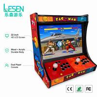 Máquina de Juegos Arcade Retro de Mesa con Pantalla LCD HD de 22 Pulgadas, Operada con Monedas, para 2 Jugadores, Juego de Lucha