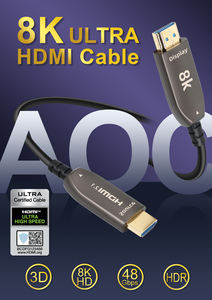 Kabel AOC serat optik HDMI 2.1, berlapis emas 8K 60Hz 4K 120Hz 48Gbps kecepatan tinggi Male untuk Monitor PC PVC komputer DVD <span class=keywords><strong>Pl</strong></span> - Product Image 2