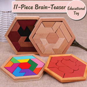 Mainan Puzzle Geometris Bentuk Kotak Warna-warni Kayu 3D Buatan Tangan untuk Pendidikan Dini Anak Usia 2 hingga 4 Tahun. - Product Image 4