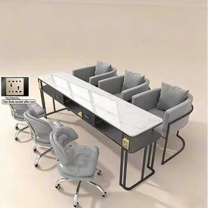 Mesa de Manicura Negra para Celebridades de Internet, Individual, Doble, Triple, Nueva Mesa y Juego de Sillas Especiales para Salón de Uñas de Mármol 2025 - Product Image 3