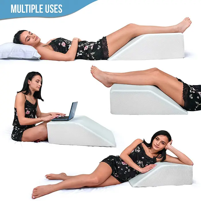 Wholesale Leg Rest Pillow With Breathable and Washable Cover Leg Elevation Pillow Memory Foam Gel,Leg Wedge Pillows