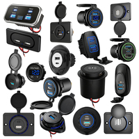 Cargador para Moto, Cargador de Teléfono para Auto, Cargador USB C, Cargador Rápido para Auto 3.0 PD3.0, Puertos USB 12V 24V, Enchufe de Cargador para Auto