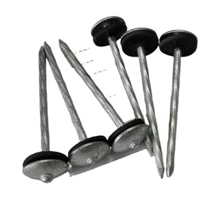 Clous de toiture personnalisés à tige torsadée avec rondelle, galvanisés, certifiés CE, pour l'assemblage de machines, service OEM - Product Image 1