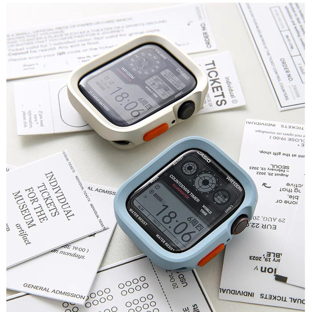 IVANHOE Candy Color TPU Case for Apple Watch 40 44mm Soft Frame Protective Case Bumper Protector for Apple Watch Ultra 2 Cover