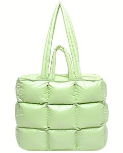 Bolso Tote Acolchado para Mujer, Bolso de Mano Acolchado, Bolso de Hombro Esponjoso, Bolso Tipo Satchel para el Trabajo, Viajes y Compras - Product Image 3