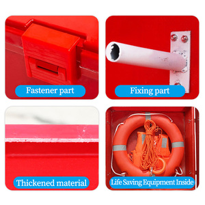 Boya de chaleco salvavidas barata de fábrica, suministros salvavidas, caja de almacenamiento roja con ventana de vidrio visual - Product Image 5