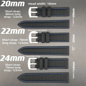 Correas de Reloj de Silicona de Repuesto Universales para Relojes Regulares de 20, 22 y 24 mm, Correa Deportiva Resistente - Product Image 3