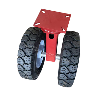 Roues de chariot de plage en caoutchouc à noyau en acier de 16 pouces avec housse anti-poussière, pneus en mousse solides, roues pivotantes robustes gonflables - Product Image 3
